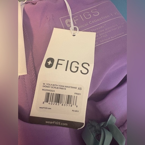 NWT FIGS Yola Skinny Scrub Pants XS Lilac Dawn - Picture 5 of 10